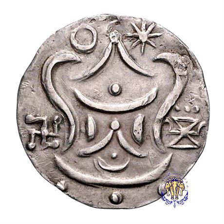 เหรียญสมัยอาณาจักรฟูนัน มีเครื่องหมายอาทิตย์อุทัย เนื้อเงินแท้ สวยคมชัดหายากมาก