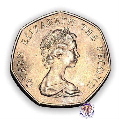 50 New Pence - 1969 - Copper-nickel - KM:34