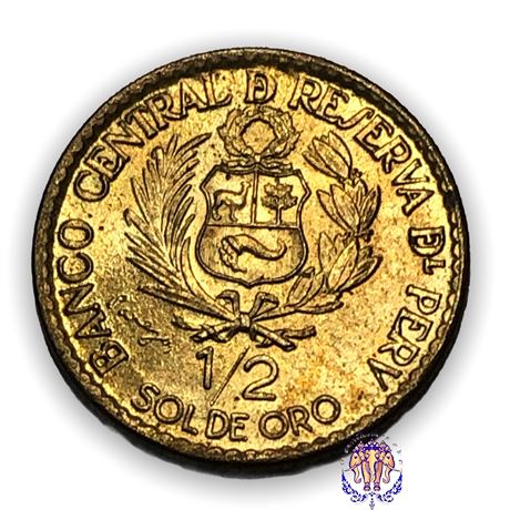 Peru 1965 1/2 Sol de Oro unc.