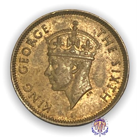1950 Hong Kong ten 10 cents coin King George The VI Sixth