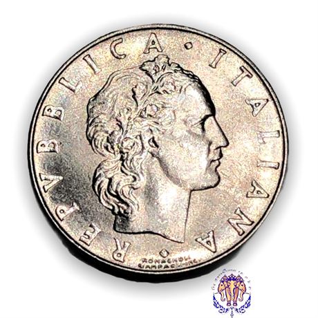 Coin Italy 50 lire, 1956