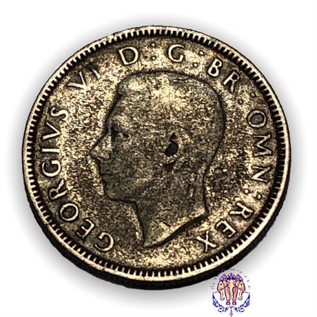 Coin 1941 George VI English Silver Shilling