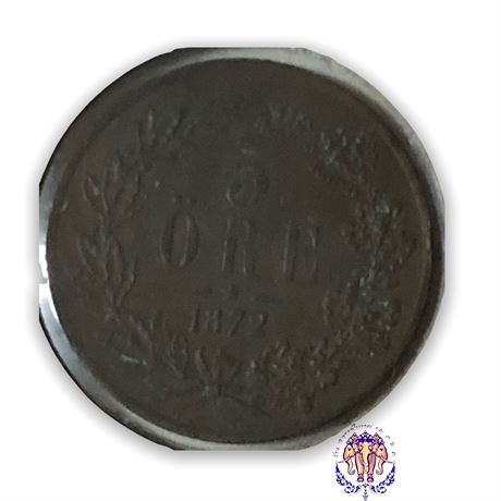 Coin Sweden 5 öre, 1872
