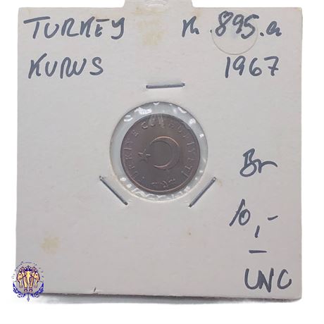 Turkey 1 kurus, 1967  UNC