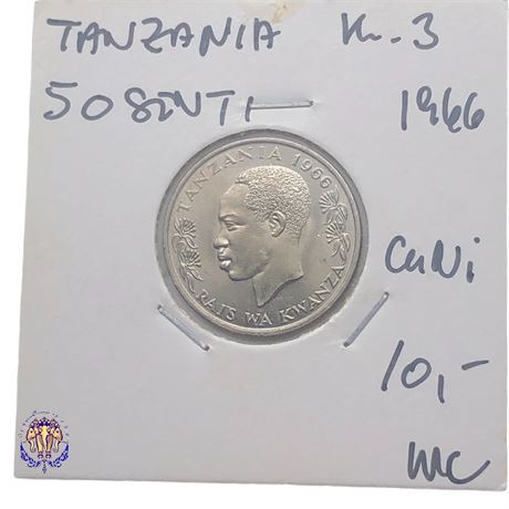 Tanzania 50 senti, 1966  UNC