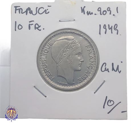 1949 FRANCE - 10 FRANCS - Liberte Egalite Fraternite