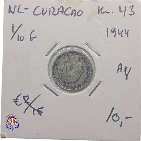 Curaçao 1/10 gulden, 1944