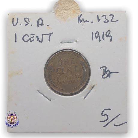 USA 1 cent, 1919