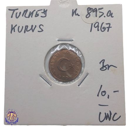 Turkey 1 kurus, 1967
