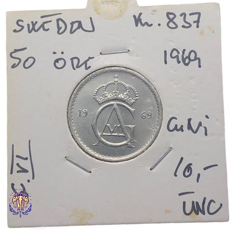 Sweden 50 öre, 1969