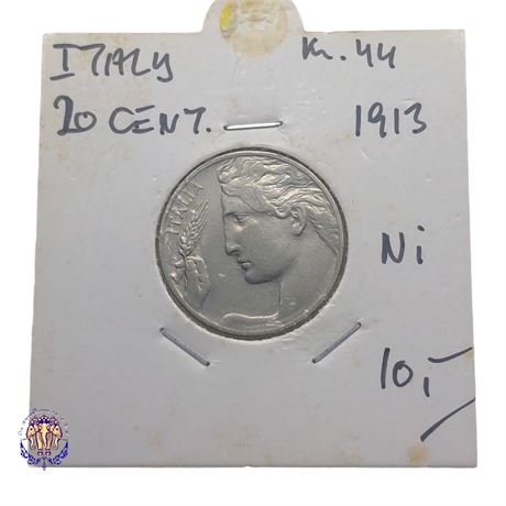 Italy 20 centesimi, 1913