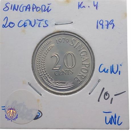 SINGAPORE, 20 Cents, 1979, Singapore