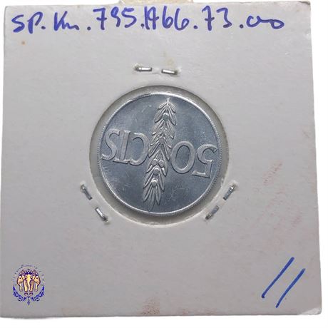 Spain 50 céntimos, 1966