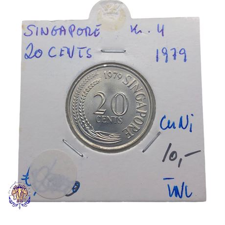 Singapore 20 cents, 1979 UNC