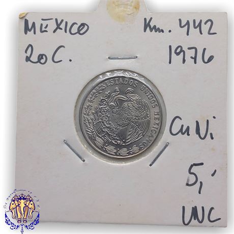 Mexico 20 centavos, 1976