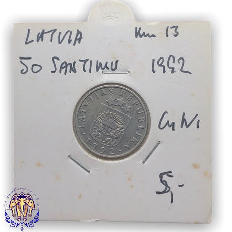 Latvia 50 santimu, 1992