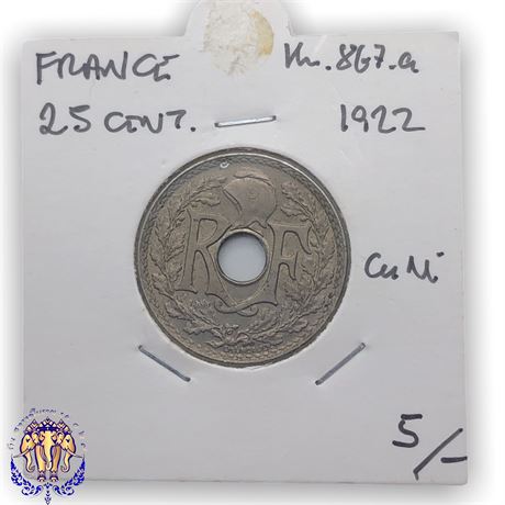 France 25 centimes, 1922