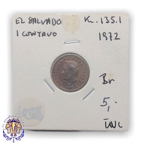 El Salvador 1 centavo, 1972