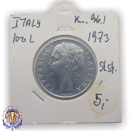 Italy 100 lire, 1973