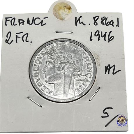 Coin France 2 francs, 1946