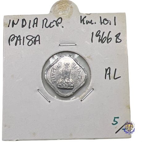 Coin India 1 paisa, 1966