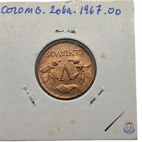 Coin Colombia 5 centavos, 1967