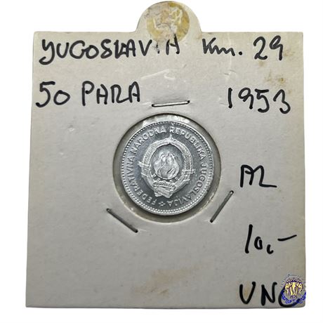 Coin Yugoslavia 50 para, 1953 UNC