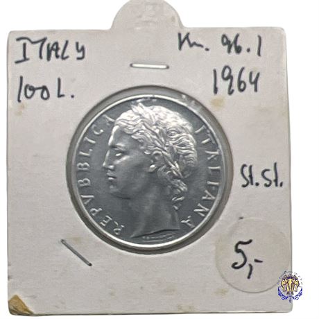 Coin Italy 100 lire, 1964