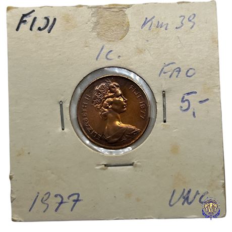 Coin Fiji 1 cent, 1977 FAO