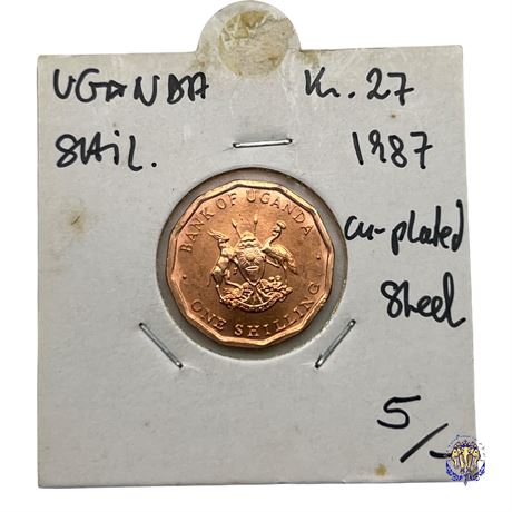 Coin Uganda 1 shilling, 1987