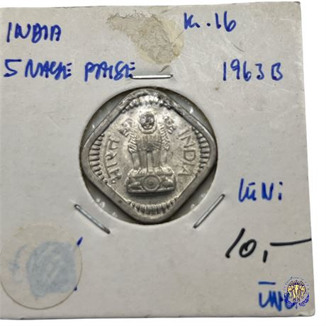 Coin India 5 naye paise, 1963