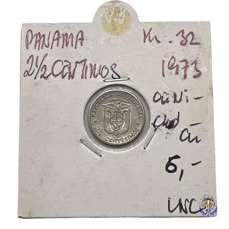 Coin Panama 2½ centésimos, 1973 FAO - Rural Settlements