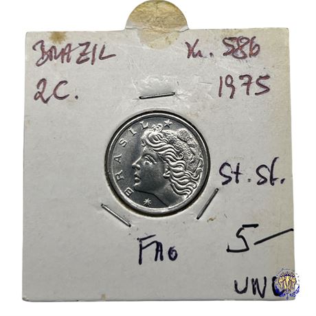 Coin Brazil 2 centavos, 1975 FAO Series - Soja UNC