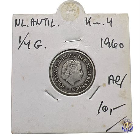 Coin Netherlands Antilles ¼ gulden, 1960