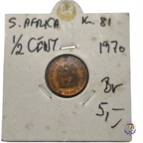 Coin South Africa ½ cent, 1970