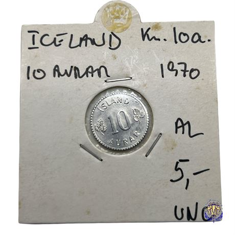Coin Iceland 10 aurar, 1970