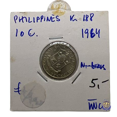 Coin Philippines 10 centavos, 1964
