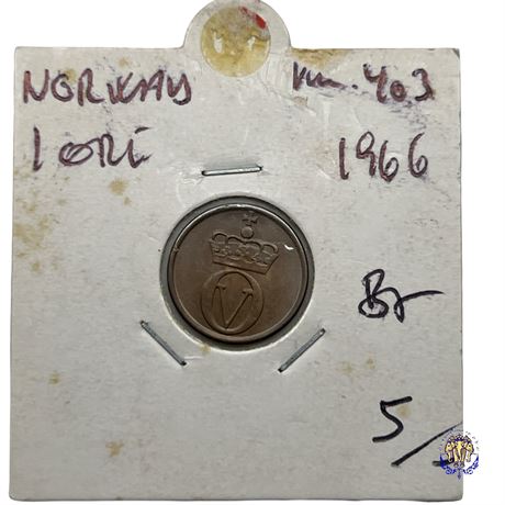 Coin Norway 1 öre, 1966