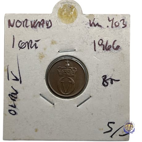 Coin Norway 1 öre, 1966
