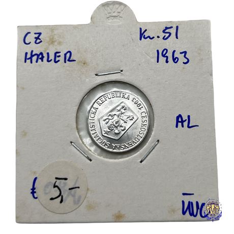 Coin Czechoslovakia 1 heller, 1963 UNC