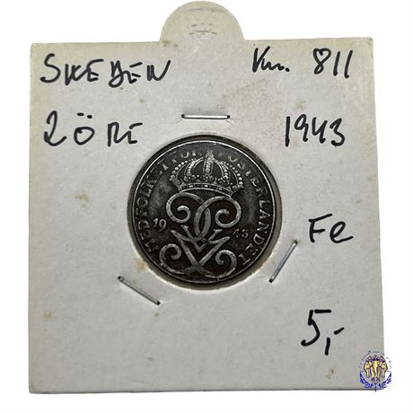 Coin Sweden 2 öre, 1943