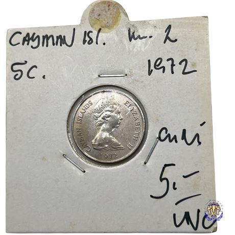 Coin Cayman Islands 5 cents, 1972