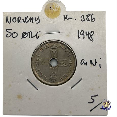 Coin Norway 50 öre, 1948