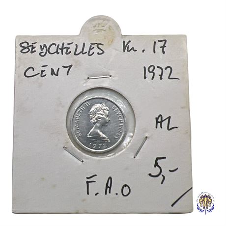 Coin Seychelles 1 cent, 1972 UNC