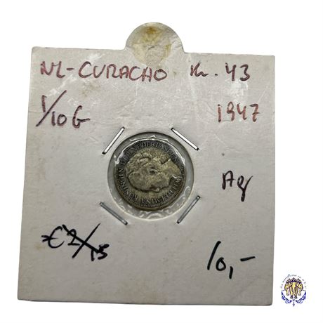 Coin Curaçao 1/10 gulden, 1947