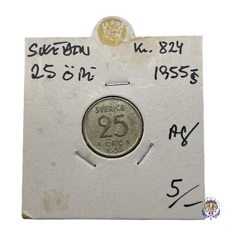 Coin Sweden 25 öre, 1955