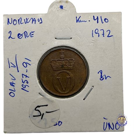 Coin Norway 2 öre, 1972